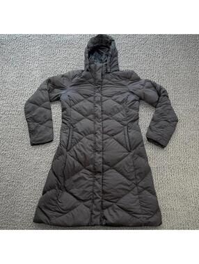 The North Face Women’s Black 550 Down Hooded Long Parka Jacket Coat Small Winter